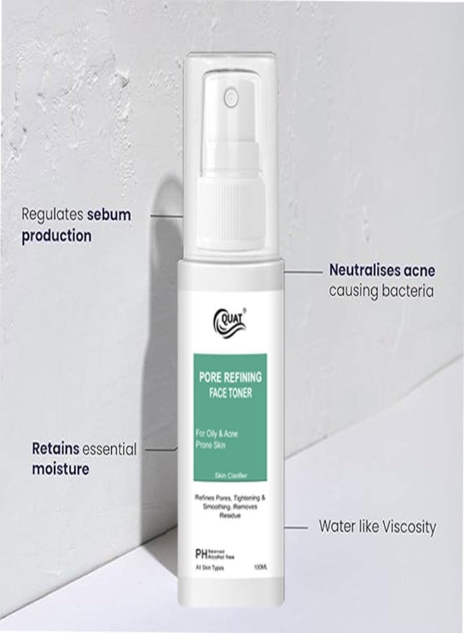 Quat Pore Refining face Toner | For Oily & Acne Prone Skin | Skin Clarifier | All Skin Types | 100 ml - Image 2