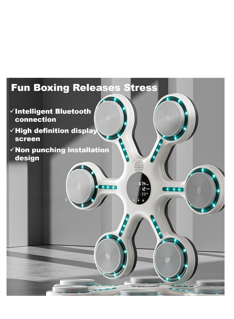 BlueFire Smart Music Boxing Machine – LED Punching Pad with 9 Training Modes, Bluetooth Speaker, Touchscreen Display & Beat Sync Light – Wall-Mounted Reflex Boxing Trainer for Adults & Kids – Home Fitness & MMA Training - Image 2