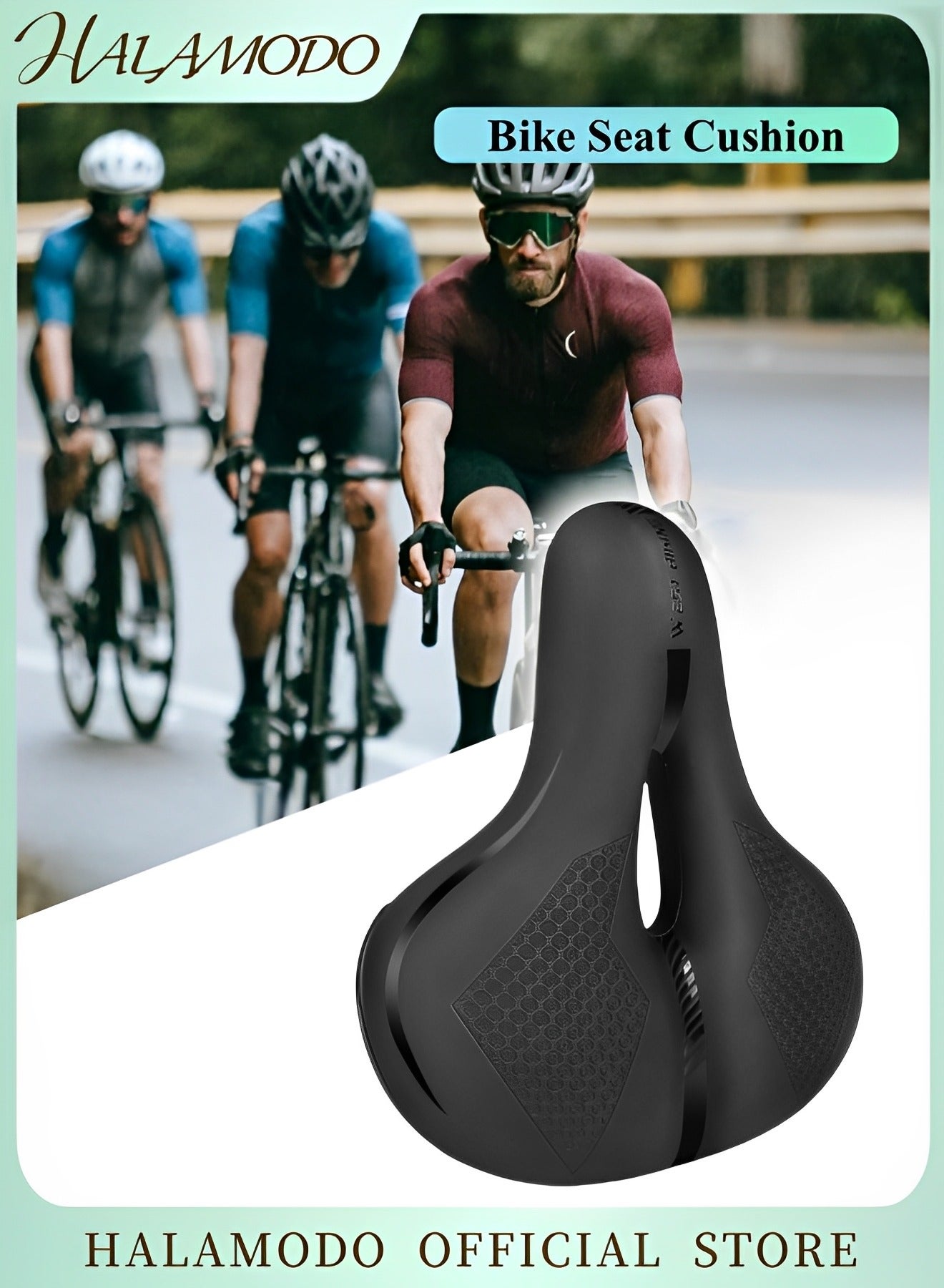 Bike Seat Bicycle Seat Breathable Waterproof Bike Saddle with Smart Zone-Concept Exercise Bike Seat for BMX & MTB & Road Bike seat Cushion for Men & Women