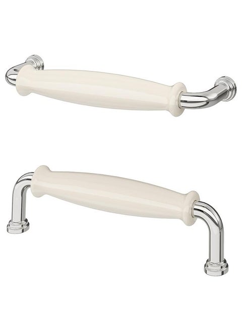 Handle, off-white/chrome-plated, 141 mm