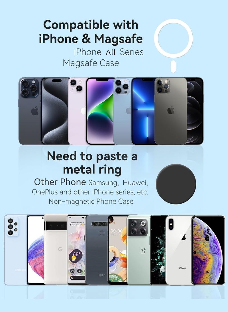 CHAPPELINE ST39 Magnetic Bracket Car Phone Holder Custom Fit for Land Cruiser(2016-2020) Rotatable for Magsafe Cell Phone Mount 20 Strong Magnets Hands Free - Black - Image 5