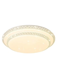 MODI Double Layer White Crystal Ceiling Lamp, 3 Colour Changing Warm Natural Cool White For Bedroom Livingroom Hallway Kids Study Office Lounge Dining  - Image 1