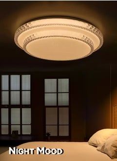 MODI Double Layer White Crystal Ceiling Lamp, 3 Colour Changing Warm Natural Cool White For Bedroom Livingroom Hallway Kids Study Office Lounge Dining  - Image 5