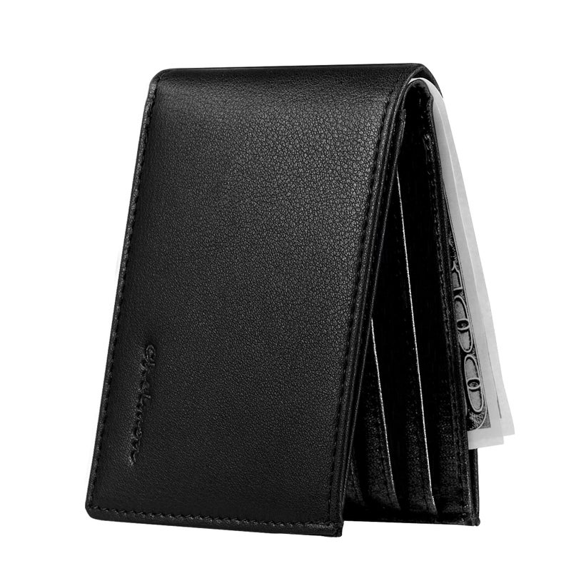 Chelmon Slim Wallet for Men ID Window with RFID Blocking Front Pocket Minimalist Bifold Bussiness Card Holder Gift for Men - Image 1