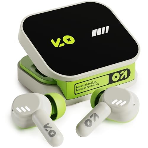 GOBOULT Tenet TWS Earbuds with 75H Playtime, Amp App Support, Quad Mic ENC, Dual Device Pairing Buds, 13mm Driver Ear Buds, Bluetooth 5.4 Wireless Earbuds (Neon Green) - Image 1
