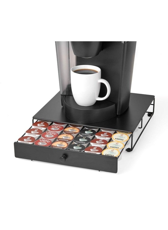 Nifty Solutions Nifty Coffee Pod Drawer - Compatible with K-Cups, 36 Pod Pack Holder, Non-Rolling, Compact Under Coffee Pot Storage Sliding Drawer, Home Kitchen Counter Organizer, Black - Image 5