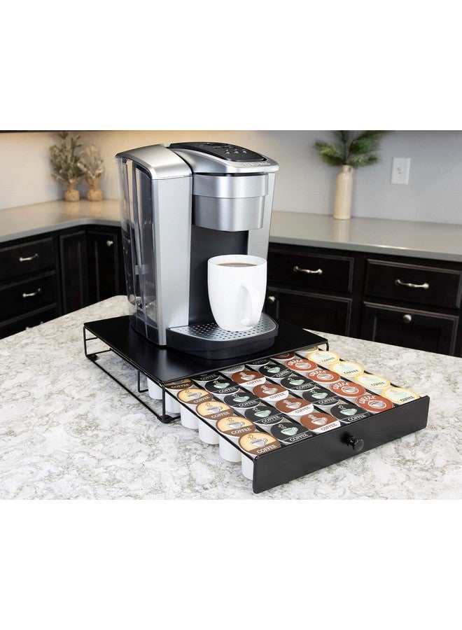 Nifty Solutions Nifty Coffee Pod Drawer - Compatible with K-Cups, 36 Pod Pack Holder, Non-Rolling, Compact Under Coffee Pot Storage Sliding Drawer, Home Kitchen Counter Organizer, Black - Image 2