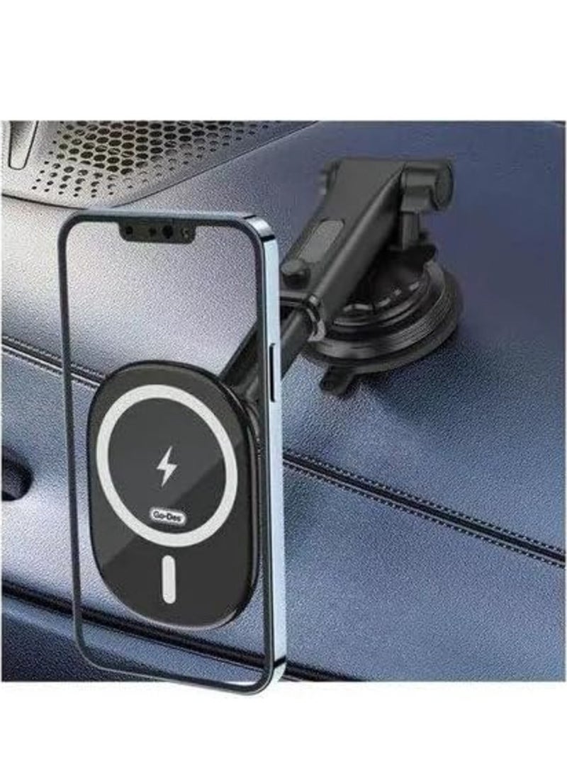 GO-DES GD WL398: 2-in-1 Magnetic Wireless Charging Phone Holder and Charging Station - Image 2