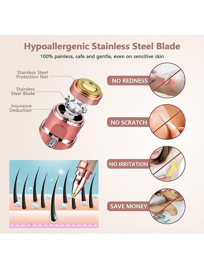 فلوليس مزيل شعر الحواجب USB قابلة لإعادة الشحن 2 في 1 أداة حلاقة الحواجب الحاجب الحاجب - Image 4