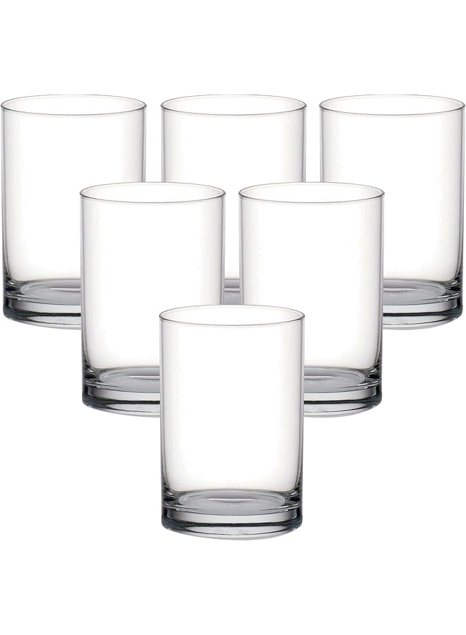 Fin Line Juice Glass, Set Of 6, Clear, 175 Ml, B01206, Beverage Glass, Liquid Tumbler, Water Glass, Juice Glass, Citrus Glass