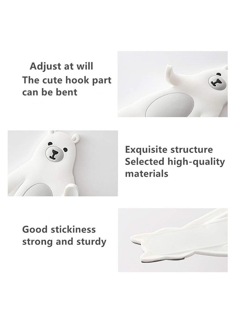 KASTWAVE - 4pcs Adorable Decorative Wall Hooks Adhesive Adhesive Coat Hooks - Image 1