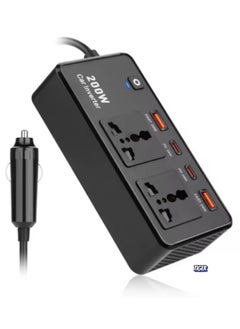 TIGER 200W Power Inverter Car Adapter from 12V to 220V for Electric Devices – USB Type-C and Universal Voltage Converter for Car, Compact and Portable Solution for Charging Laptops, Smartphones, and More  - Image 3