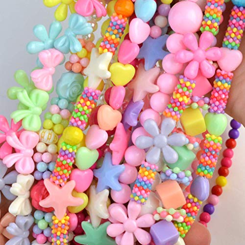 obmwang 20Pcs Princess Necklace Bracelet Set, Teenager Costume Jewelry Play Jewelry for Women Dress Up Pretend Play Party Favors - Image 3