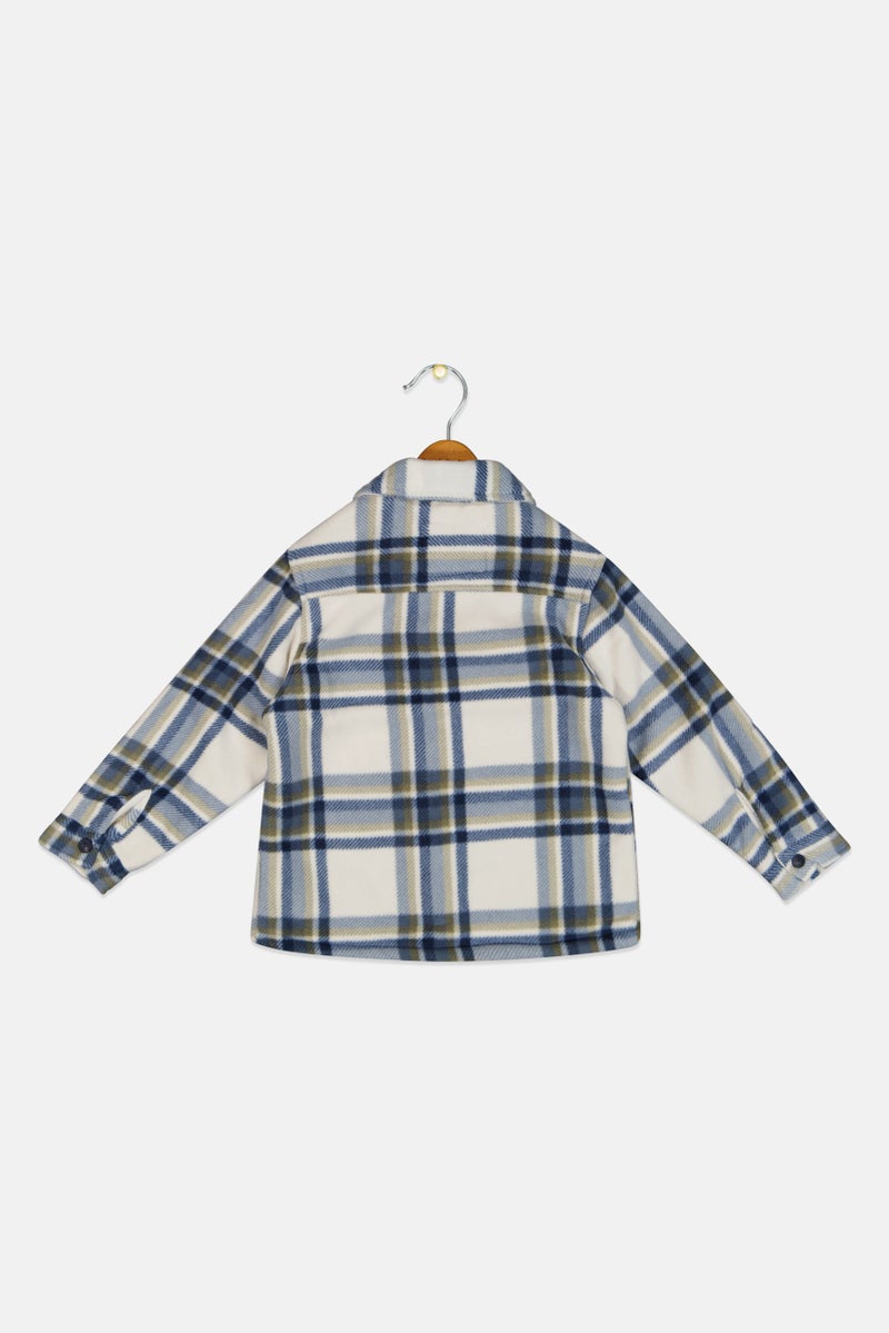 Hawk Kids Boy Checkered Long Sleeves Casual  Shirt, Multicolor - Image 3