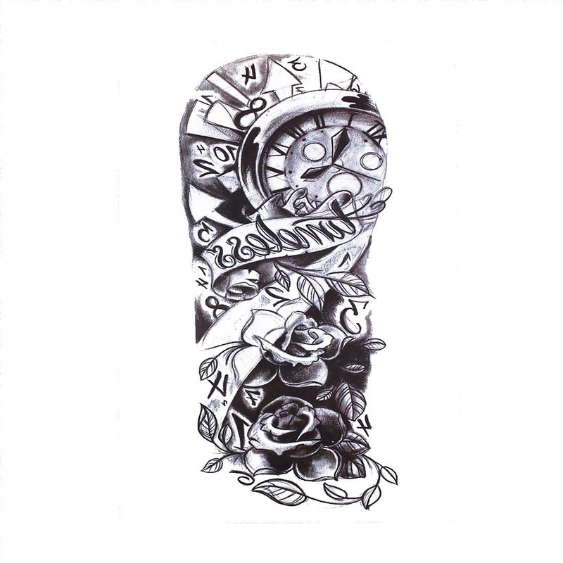 S.A.V.I 3D Temporary Tattoo Waterproof Sticker Beautiful Black Big Tribal Totem Popular New Designs Size - 21x15cm (458), Multicolor, 2 g - Image 3