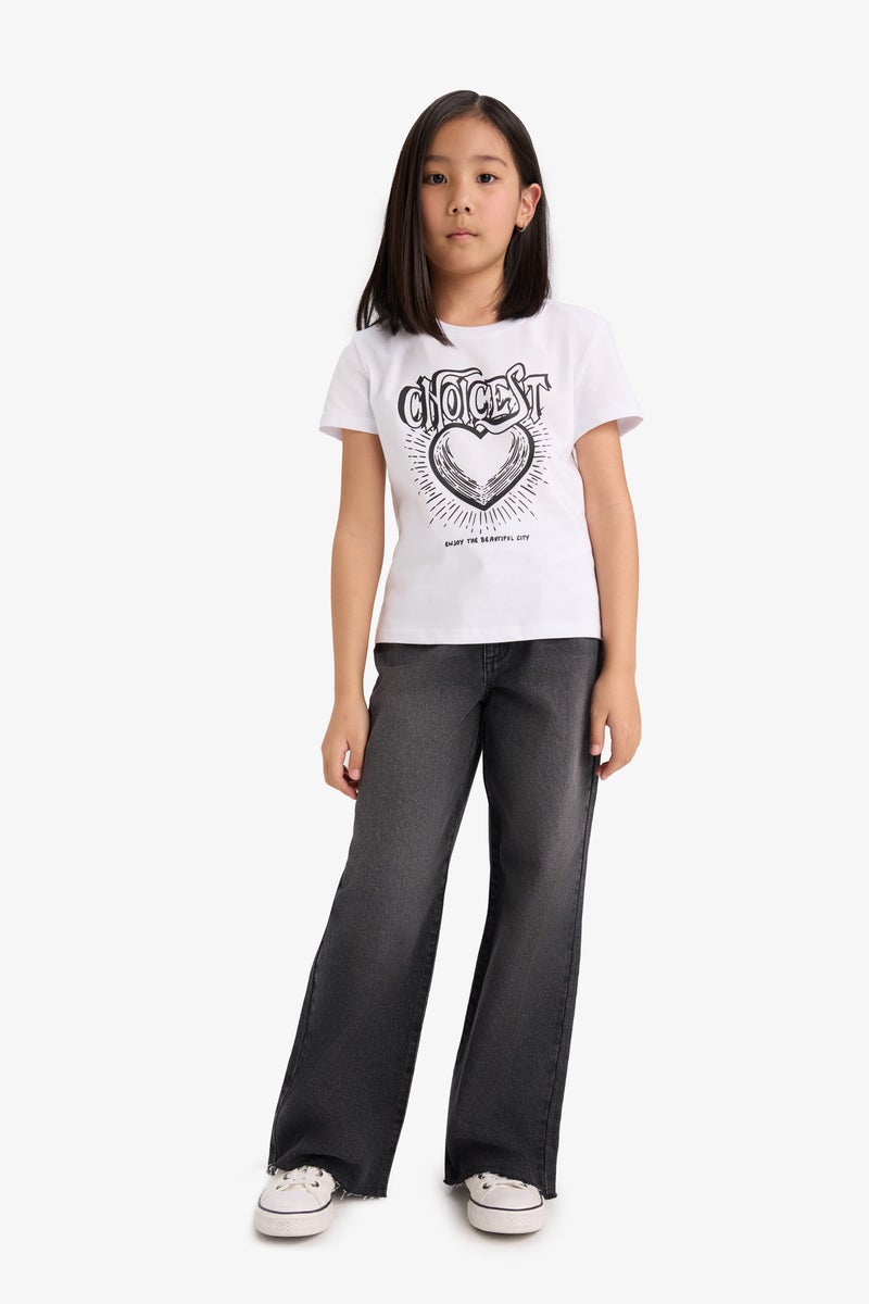 DeFacto White Girl Girl Regular Fit Crew Neck Anime Printed T-Shirt Casual - Image 2