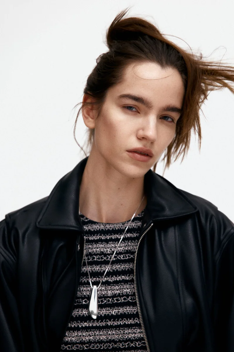 H&M Flutter-sleeved poplin dress