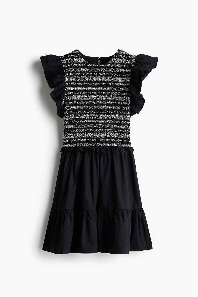 H&M Flutter-sleeved poplin dress