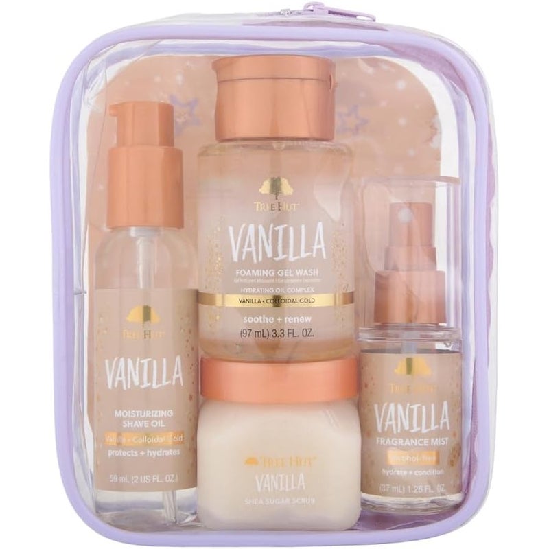 Tree Hut Mini Vanilla Everything Shower Gift Set, Exfoliating Sugar Scrub, Foaming Gel Wash & Whipped Body Butter, Hydrating & Moisturizing Self-Care Gift Set for Smooth Skin - Image 1