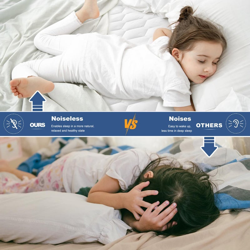 GRT Twin XL Mattress Protector Waterproof, 100% Waterproof Quilted Fitted Mattress Pad, Noiseless Hollow Cotton Mattress Cover, fits up to 18" Deep, Dust Proof White - Image 4
