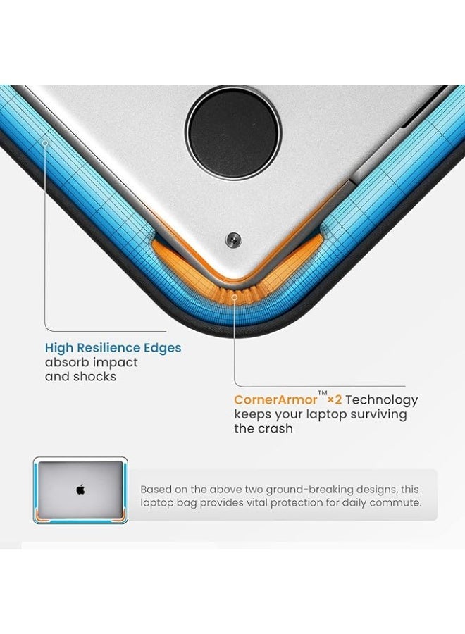 Tomtoc Versatile-A11 Laptop Handbag for 13.5-14 Inch Devices – Water-Resistant Slim Briefcase Sleeve with Organized Storage, Shoulder Strap & Soft Padding Eco-Friendly Laptop Bag - Image 4