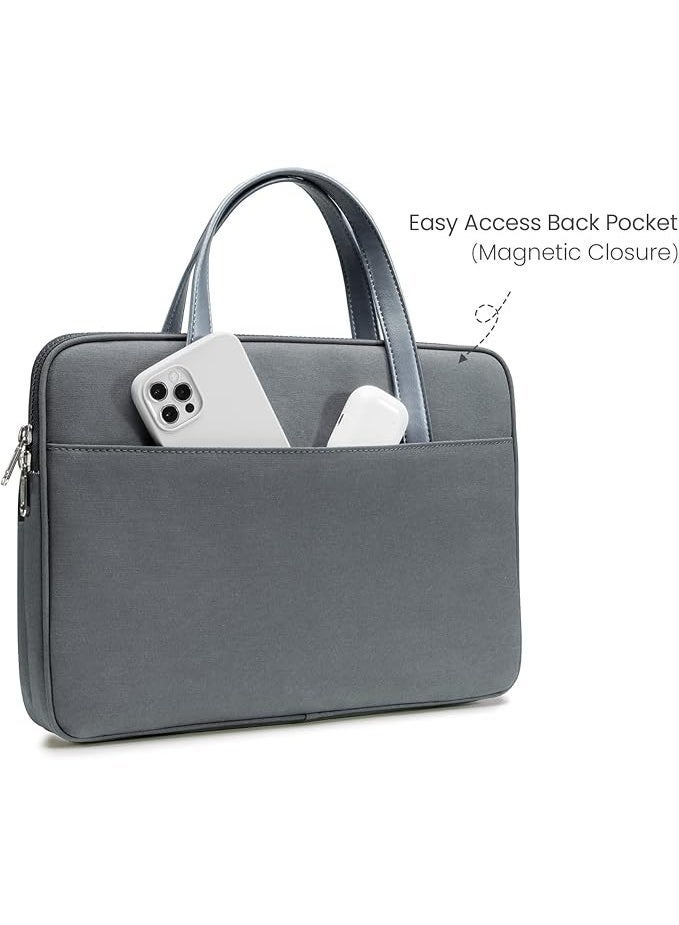 Tomtoc Versatile-A11 Laptop Handbag for 13.5-14 Inch Devices – Water-Resistant Slim Briefcase Sleeve with Organized Storage, Shoulder Strap & Soft Padding Eco-Friendly Laptop Bag - Image 5