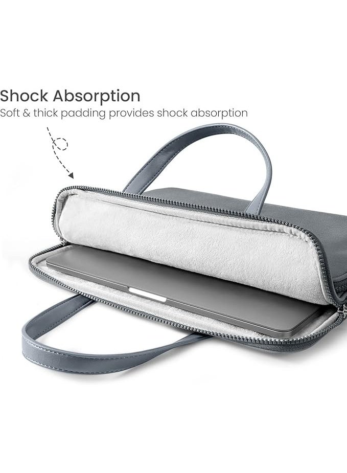 Tomtoc Versatile-A11 Laptop Handbag for 13.5-14 Inch Devices – Water-Resistant Slim Briefcase Sleeve with Organized Storage, Shoulder Strap & Soft Padding Eco-Friendly Laptop Bag - Image 2