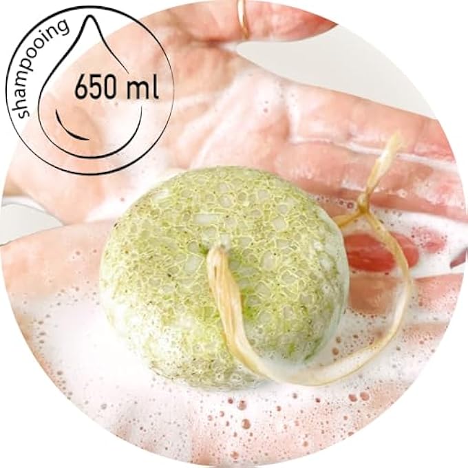 SENSONATURALE REGENERATING SOLID SHAMPOO FOR CURLY AND HAIR - ECOLOGICAL, VEGAN, NATURAL - SPIRULINA, FENUGREEK, ALOE GREEN, LAVENDER, CLAY BERGAMOT - PH 4.5-5.5 (MAXI) - Image 3