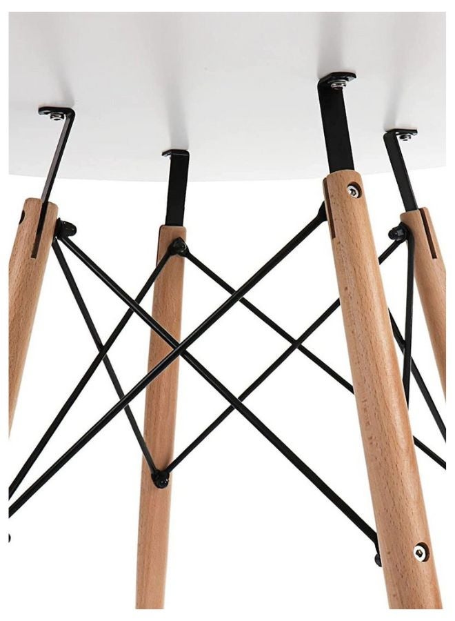 ماس طقم طاولة طعام من 3 قطع مع مقعدين وطاولة مستديرة - تصميم عصري وأرجل خشبية صلبة - Image 5