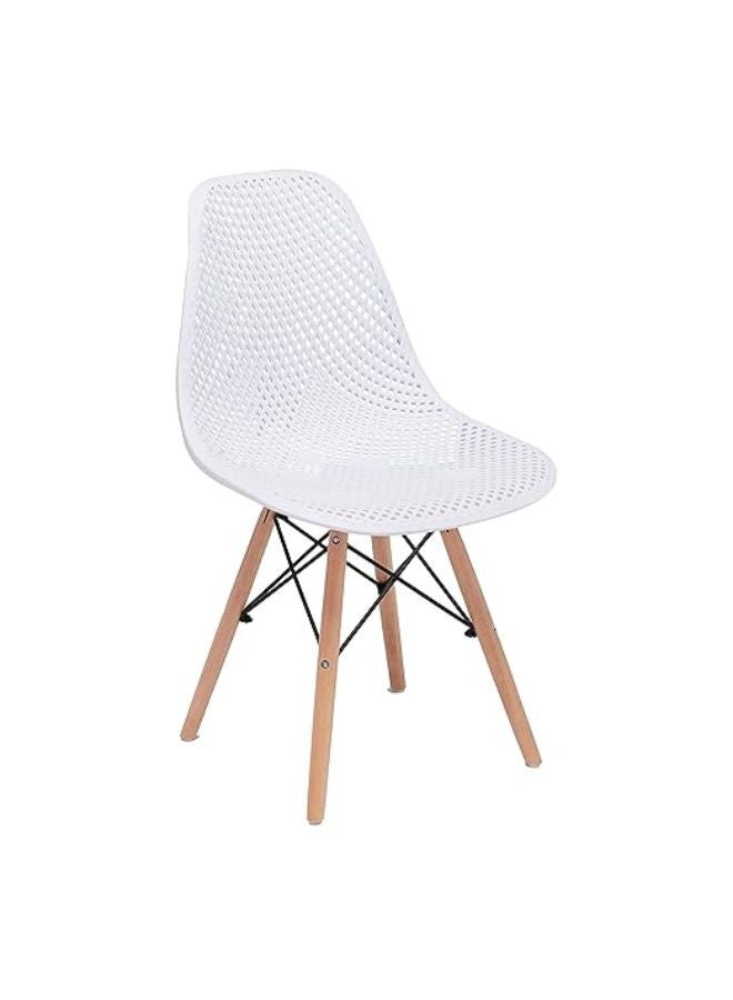 ماس طقم طاولة طعام من 3 قطع مع مقعدين وطاولة مستديرة - تصميم عصري وأرجل خشبية صلبة - Image 3