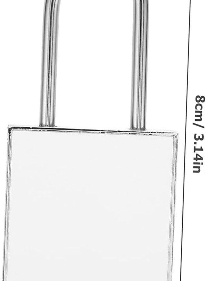 Operitacx Small Padlock with Key Polished Brushed Surface for Travel Home Decor Thickened Beam - Image 3