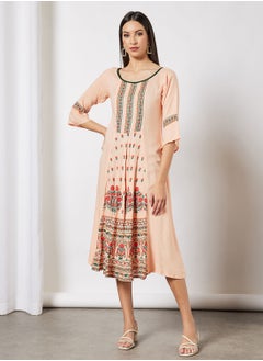 All Over Printed Jalabiya With Facemask