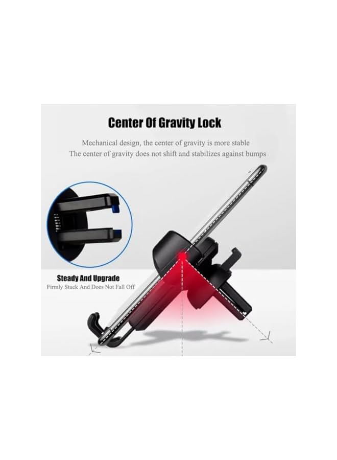 S-TOP Universal Car Phone Holder, Gravity Lock Mount, Dashboard and Air Vent Compatible, Adjustable 9.5cm Width - Image 3