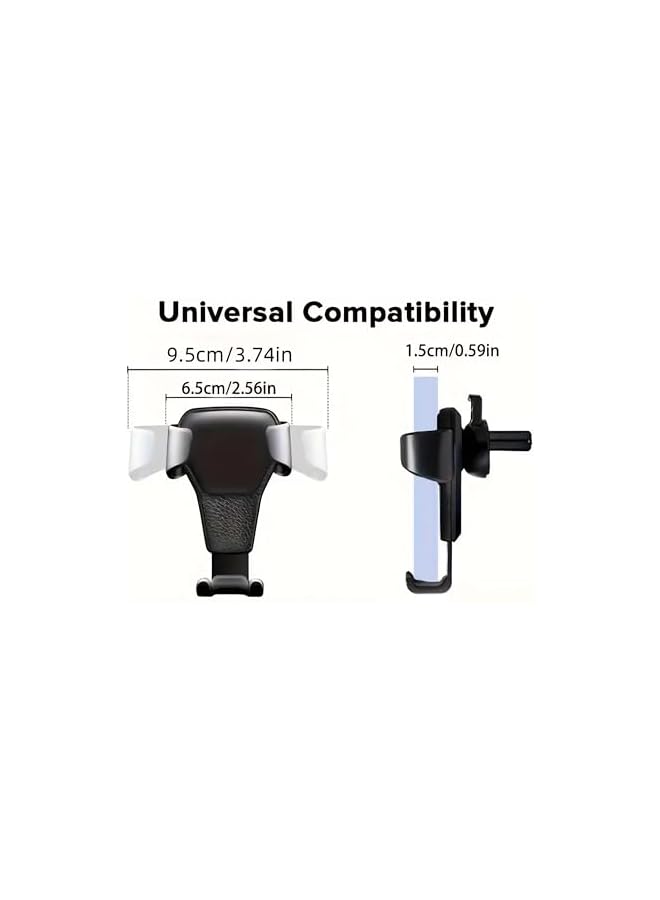 S-TOP Universal Car Phone Holder, Gravity Lock Mount, Dashboard and Air Vent Compatible, Adjustable 9.5cm Width - Image 2