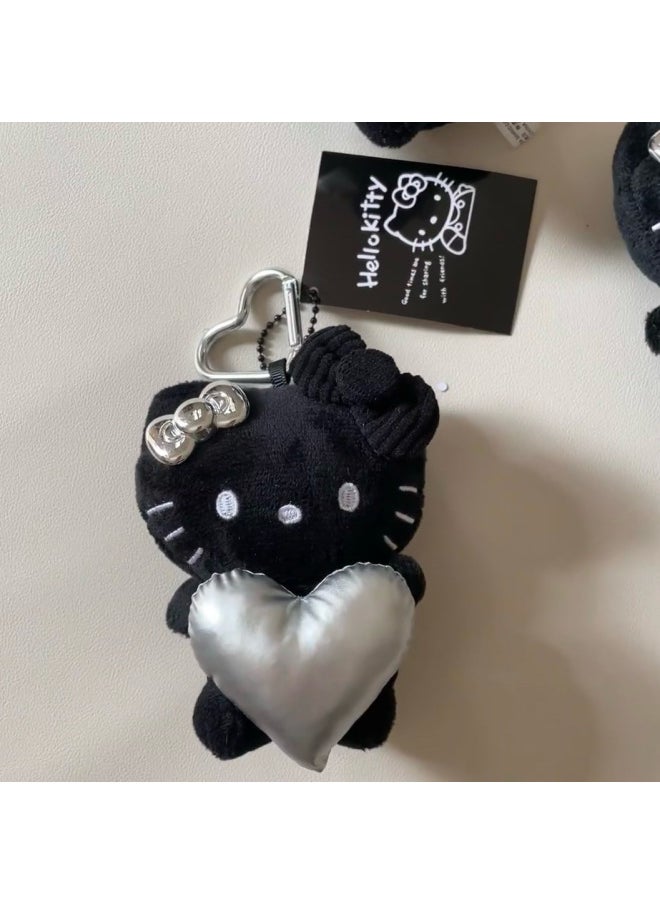 Generic - Hawaiian Black Kt Pendant Anniversary Limited Grass Skirt Love Girl Keychain Cute Pure Black Plush Doll-Specifications:Pure Black Fragrance - Image 1