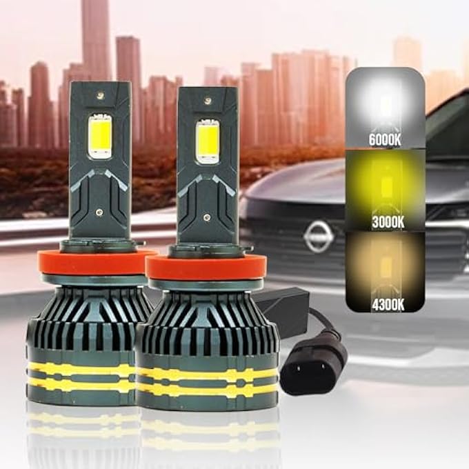 توبيز مجموعة مصابيح أمامية LED أصلية مختبرة T19 Max 130Wair Power 13000 لومن ساطعة بثلاثة ألوان مع درجة حرارة 6000K4300K3000K 9006 - Image 3