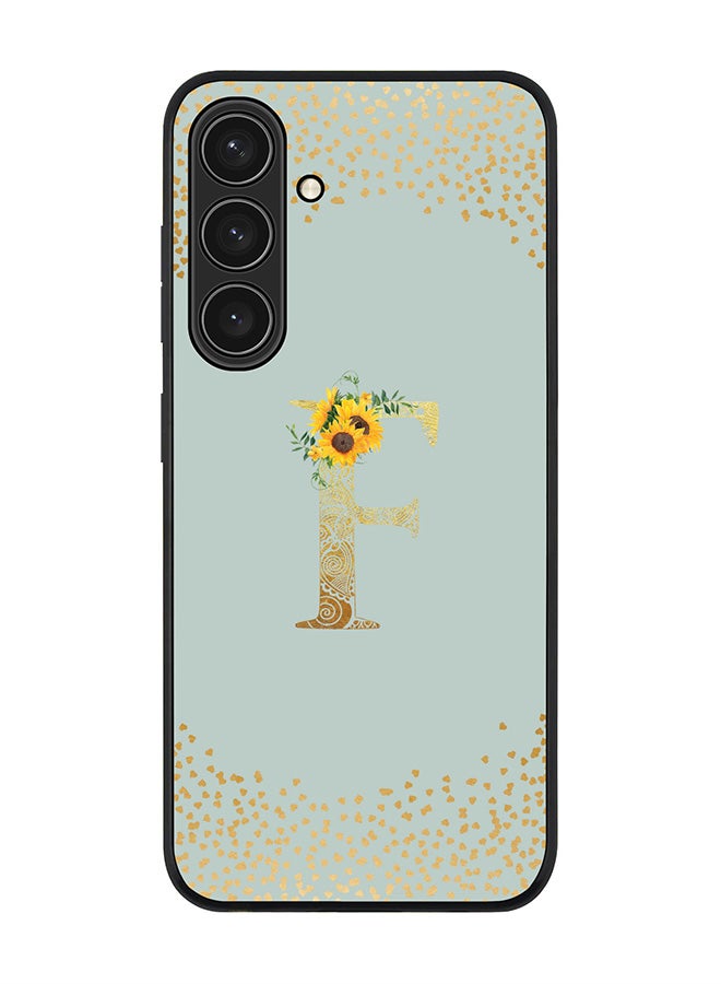 Stylizedd For Samsung Galaxy S25+ / S25 Plus 5G Case,Slim fit Camera Protection, Shockproof Thin Phone cover  - Custom Floral Monogram - F  (Light Grey ) - Image 1