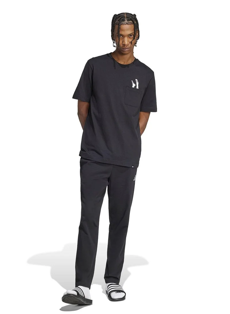 Adidas adidas M L Slide Pkt T Black Not Sports Specific T-Shirts