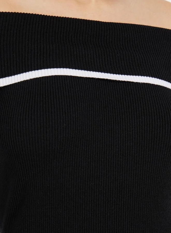 Styli Off-Shoulder Knit Dress