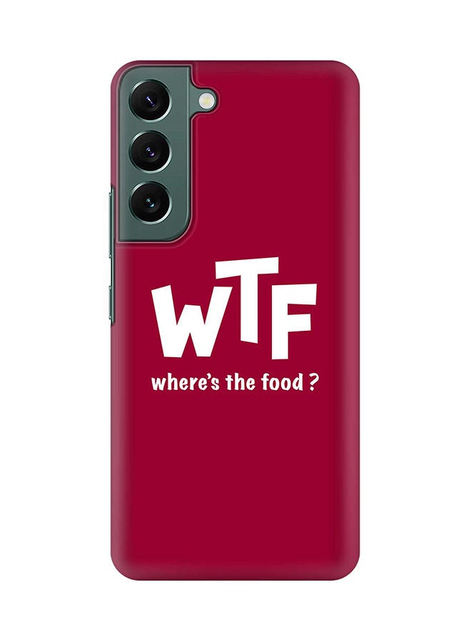 Stylizedd Case for Samsung Galaxy S22 5G Slim Snap Classic Series Shield Matte Finish Print - Where's the food? - Image 1