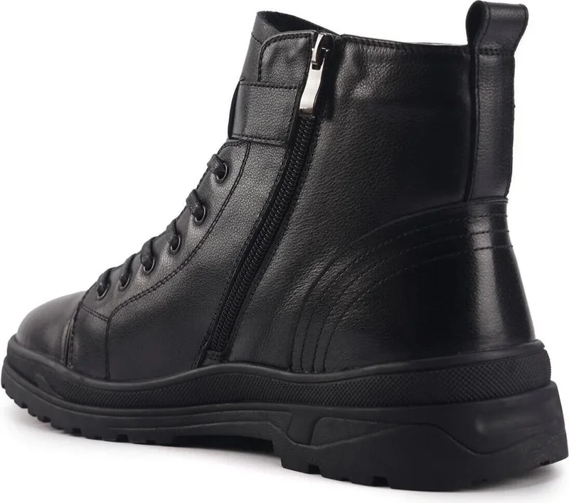 لامبرجاك INT1121K138-KRK 3pr Men's Leather Boots 101478964-BLACK 44 - Black-Grey