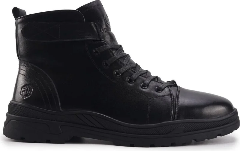 لامبرجاك INT1121K138-KRK 3pr Men's Leather Boots 101478964-BLACK 44 - Black-Grey