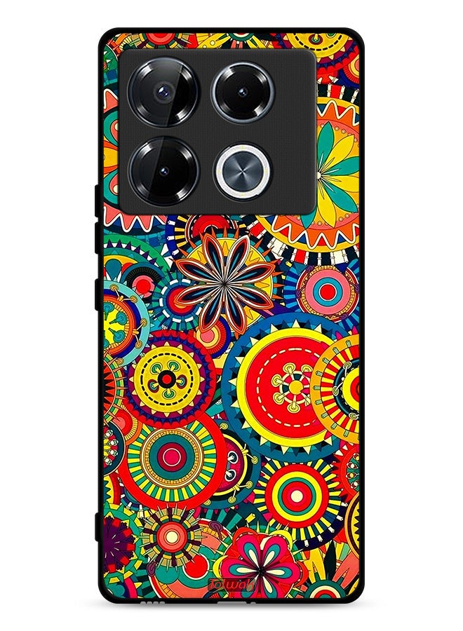 Tolwak Infinix Note 40 Pro Plus 5G Protective Case Cover Colorful Mandala Pattern - Image 1