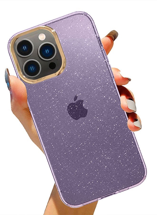 CATANES Hard TPU Glitter Case Cover for iPhone 14 Pro - Shockproof and Stylish Case Cover - Purple - Image 5
