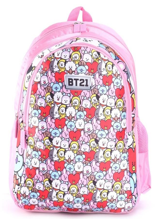 STRIDERS حقيبة ظهر مدرسية للأطفال من ستريدرز BT21 | حقيبة ظهر أنيقة وخفيفة الوزن | أحزمة كتف مبطنة ومريحة وجيوب واسعة | مثالية للمدرسة والسفر | 40 سم - Image 2