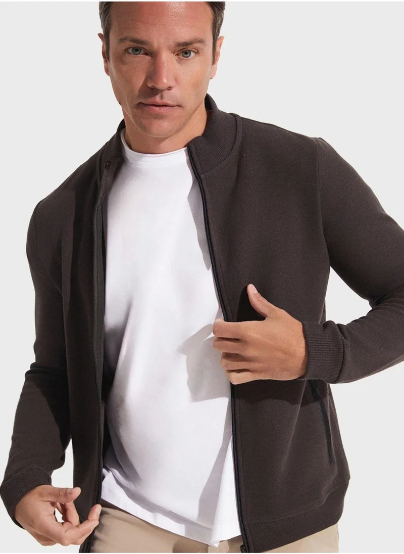 JUNE Essentail Half Zipper Sweatshirt