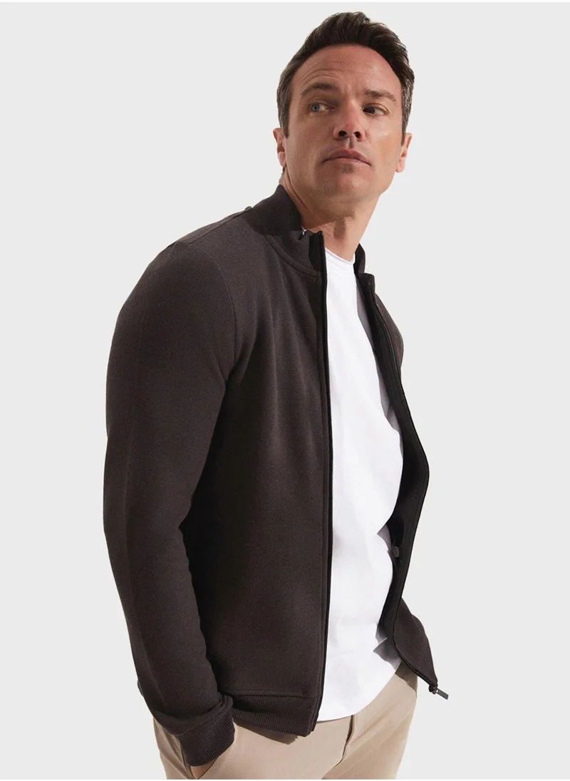 JUNE Essentail Half Zipper Sweatshirt