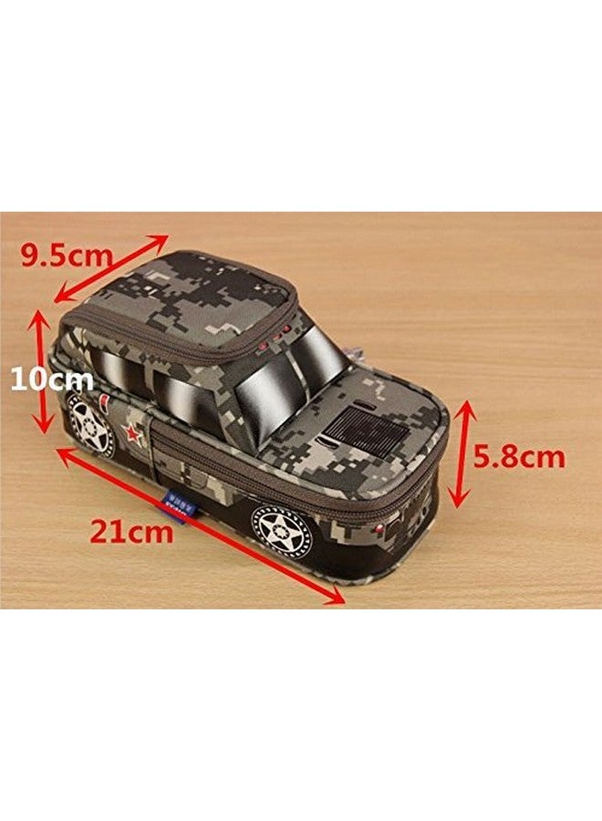 PARTEET Car Shape Multipurpose Pencil Pouch with 2 Comppartments-Big Size - Image 3