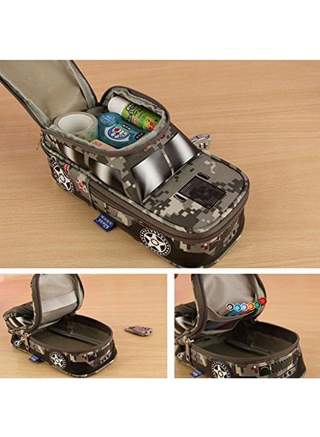 PARTEET Car Shape Multipurpose Pencil Pouch with 2 Comppartments-Big Size - Image 2