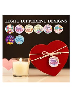 Brain Giggles Brain Giggles Happy Birthay Sticker Roll  8 Different Design Stickers of 1 Inch diameter  - Image 3